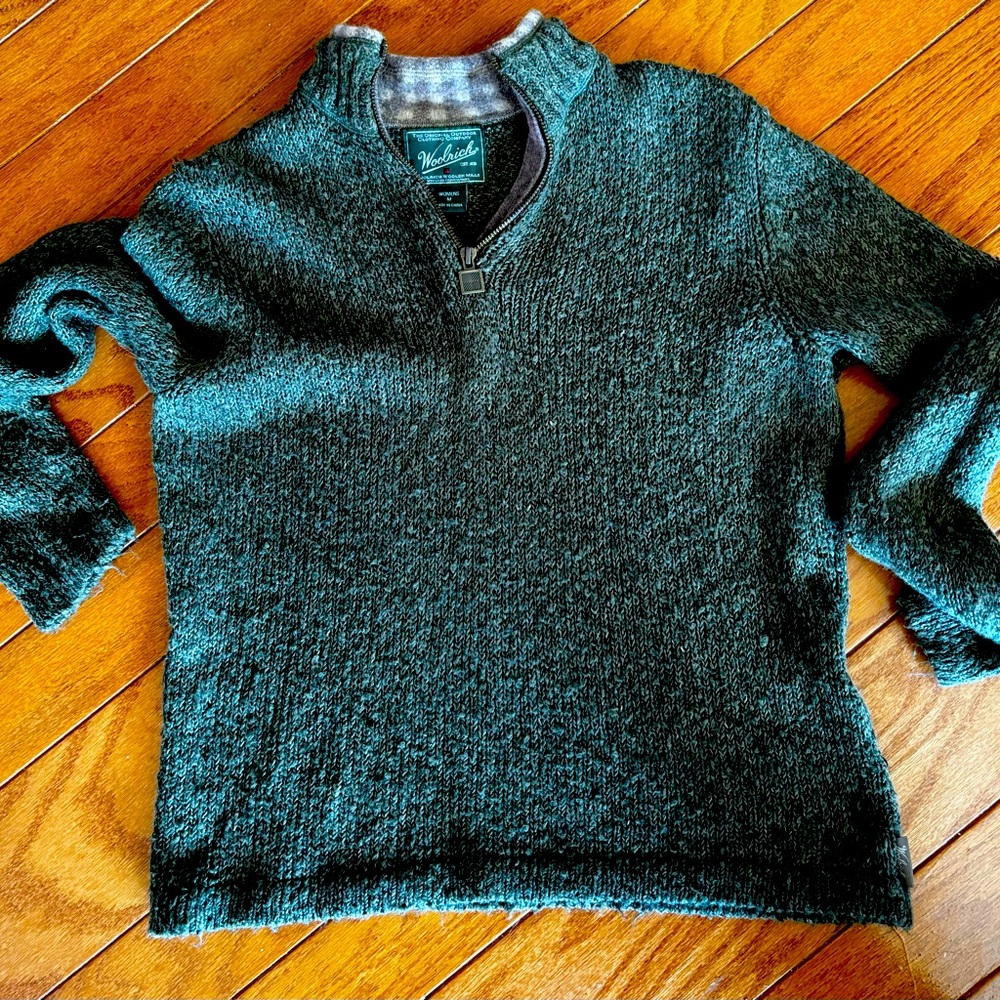 Woolrich sage swester zip neck